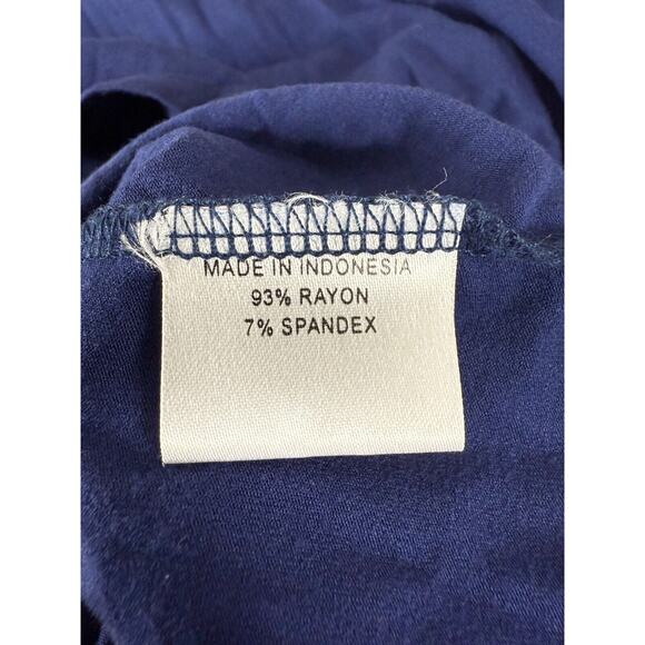 Joyous & Free Womens Size S Beaded Sequins Cold Shoulder Tunic Top Navy Stretch - Picture 9 of 11